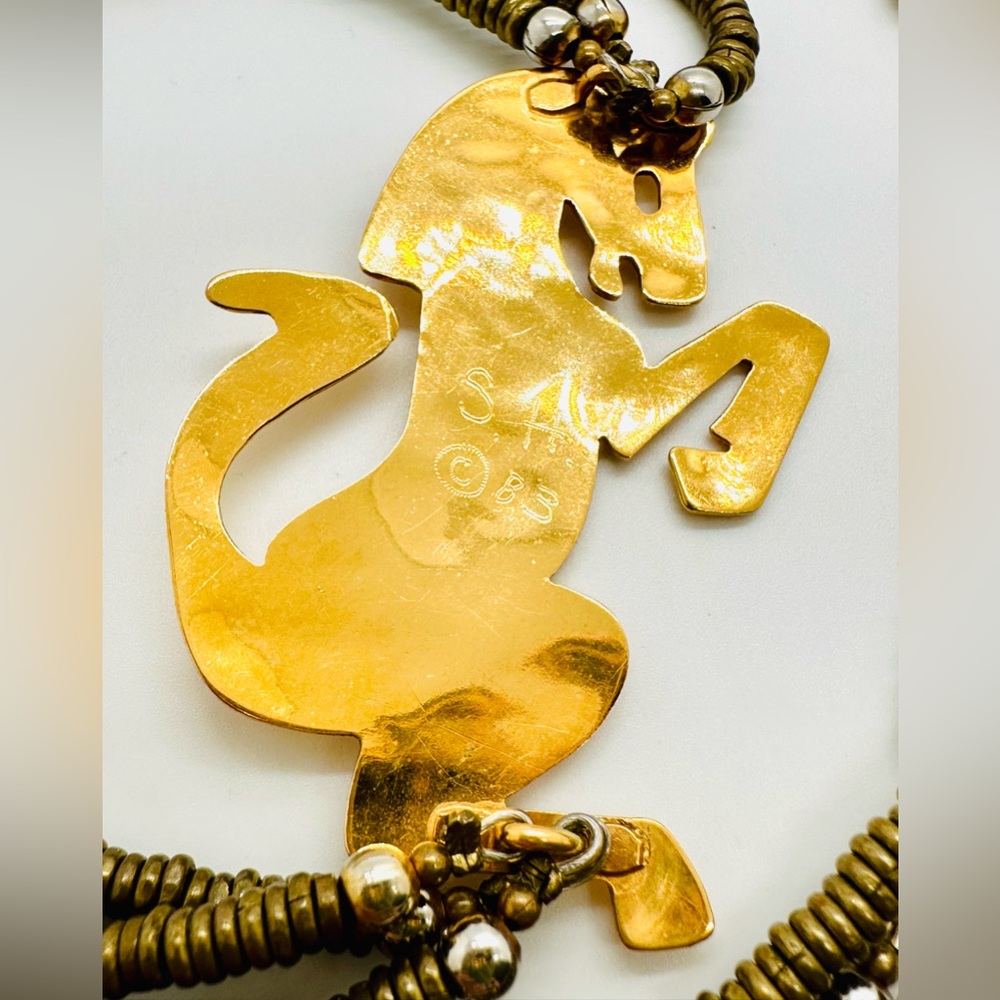 🔥RARE Vintage Horse Necklace Sutton Hoo - Picture 8 of 17